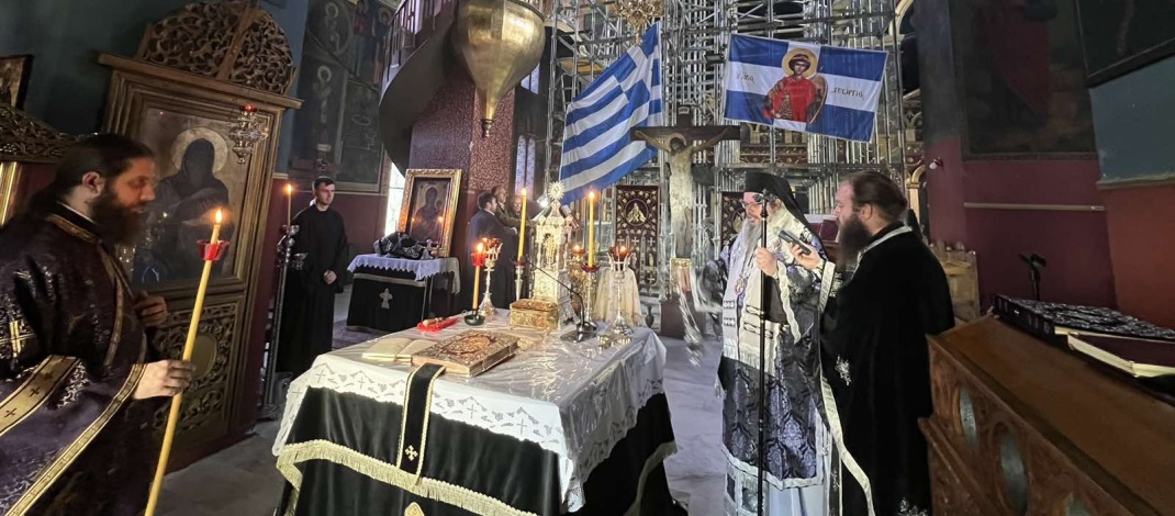Προηγιασμένη Θεία Λειτουργία στον Ι. Ν. Αγίου Γεωργίου Τυρνάβου τέλεσε ο Σεβασμιώτατος