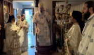 Στο Ιερό Ησυχαστήριο Παναγίας Γλυκοφιλούσας Ραψάνης για την πανήγυρη του Αγίου Παντελεήμονος ο Σεβασμιώτατος.