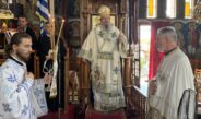 Στον πανηγυρίζοντα Ιερό Ναό Μεταμορφώσεως του Σωτήρος Στεφανοβικείου ο Μητροπολίτης Λαρίσης και Τυρνάβου Ιερώνυμος.